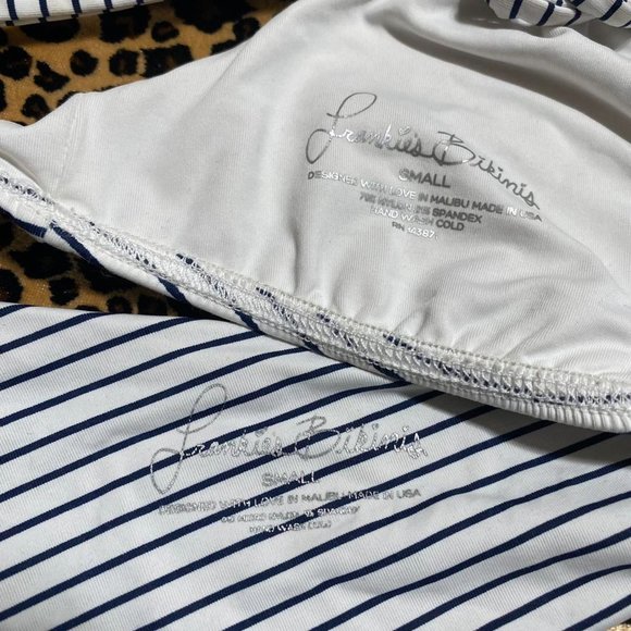 Acacia Swimwear Black and White Striped Bikini - Picture 3 of 4